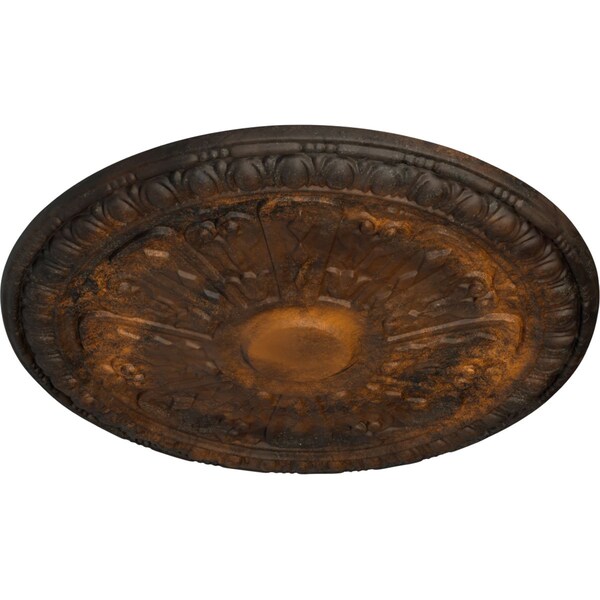 Raymond Ceiling Medallion (Fits Canopies Up To 5 3/8), Hand-Painted Rust, 18OD X 1 1/4P
